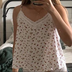NWT Hollister White Floral Lace Cami